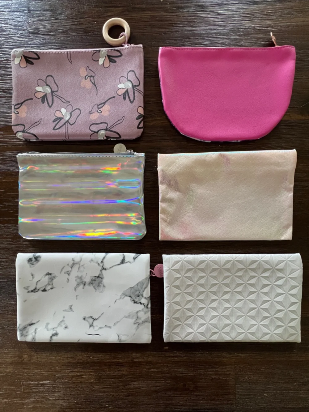 Ipsy Funky and Floral Glam Bags Lot of 6 Fresh & Clean Girl Themed
